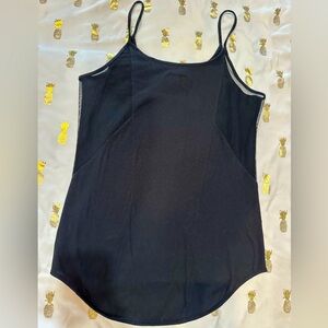 Rag & Bone black tank with sheer panels, hi-lo hem; Sz M. GUC